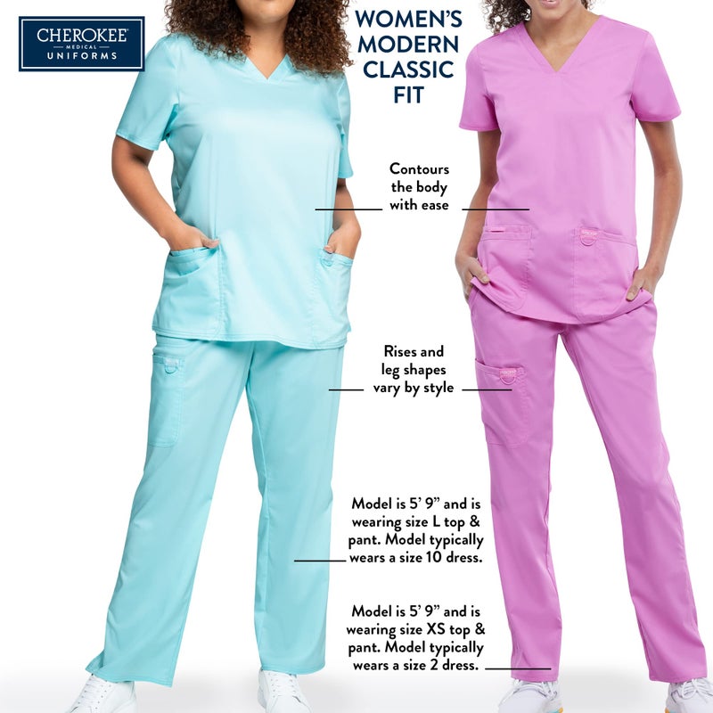 Cherokee Scrub Jacket for Women Zip Front High-Low Medical Uniform, 3 Pockets, Mesh Detail, Ultra Soft 2-Way Stretch - WW301, S, Black - Image 2